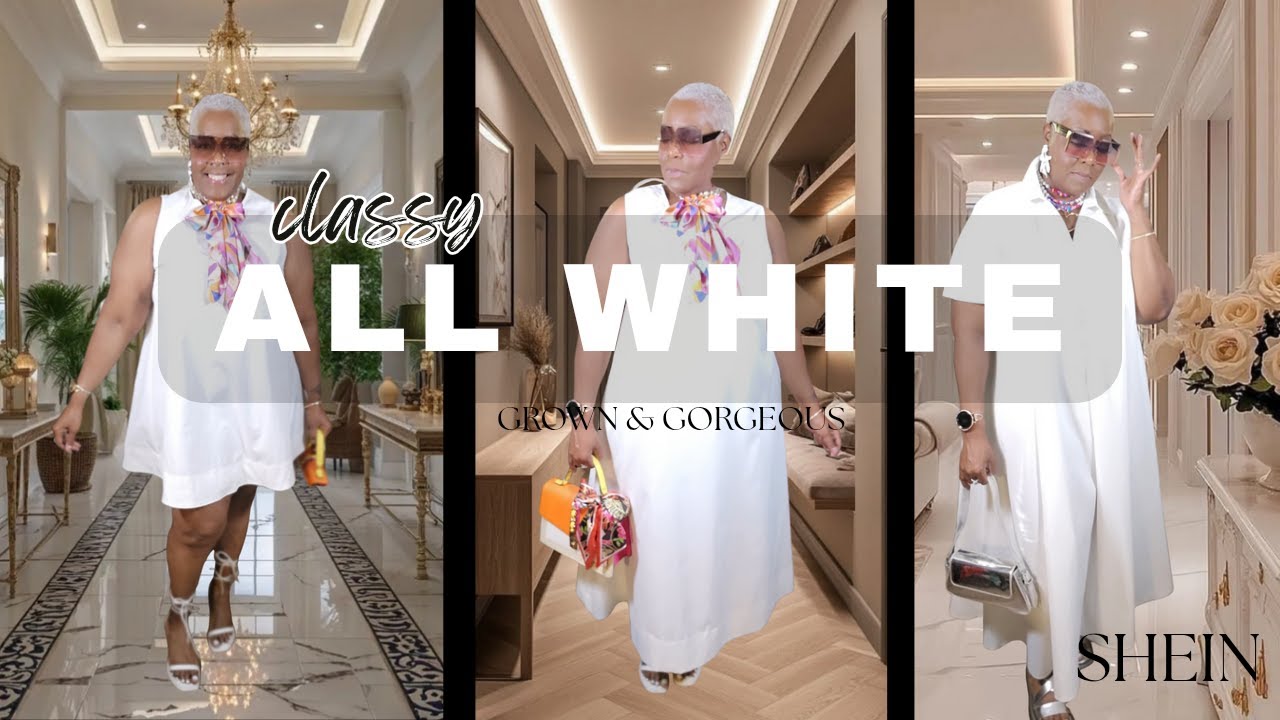 ALL WHITE SUMMER DRESS HAUL | SHEIN CURVE | GROWN & GORGEOUS