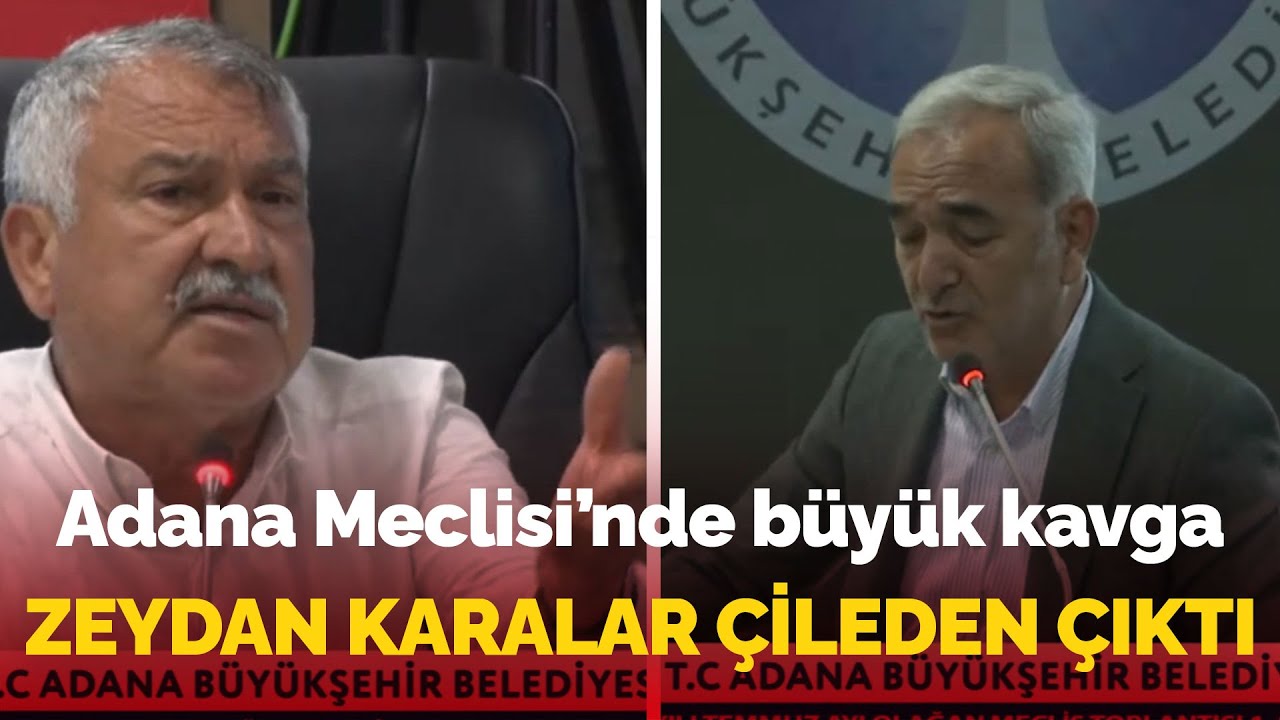 Adana Meclisi'nde büyük kavga: MHP'li üye sataşınca Zeydan Karalar çileden çıktı