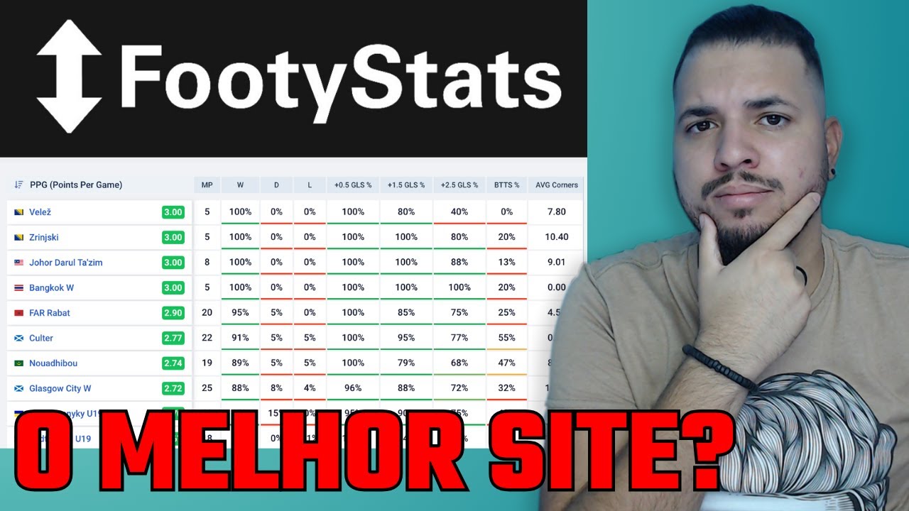 O SITE COM MAIS ESTATÍSTICAS PARA APOSTAS ESPORTIVAS | FOOTYSTATS
