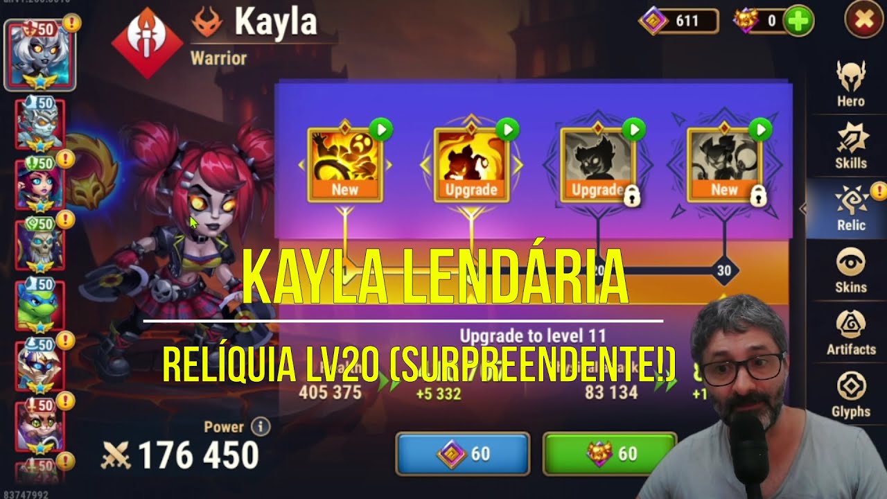 Vale a pena o investimento? Upei a Kayla para o N&iacute;vel 10 de Rel&iacute;quia SURPREENDENTE! Hero Wars Mobile