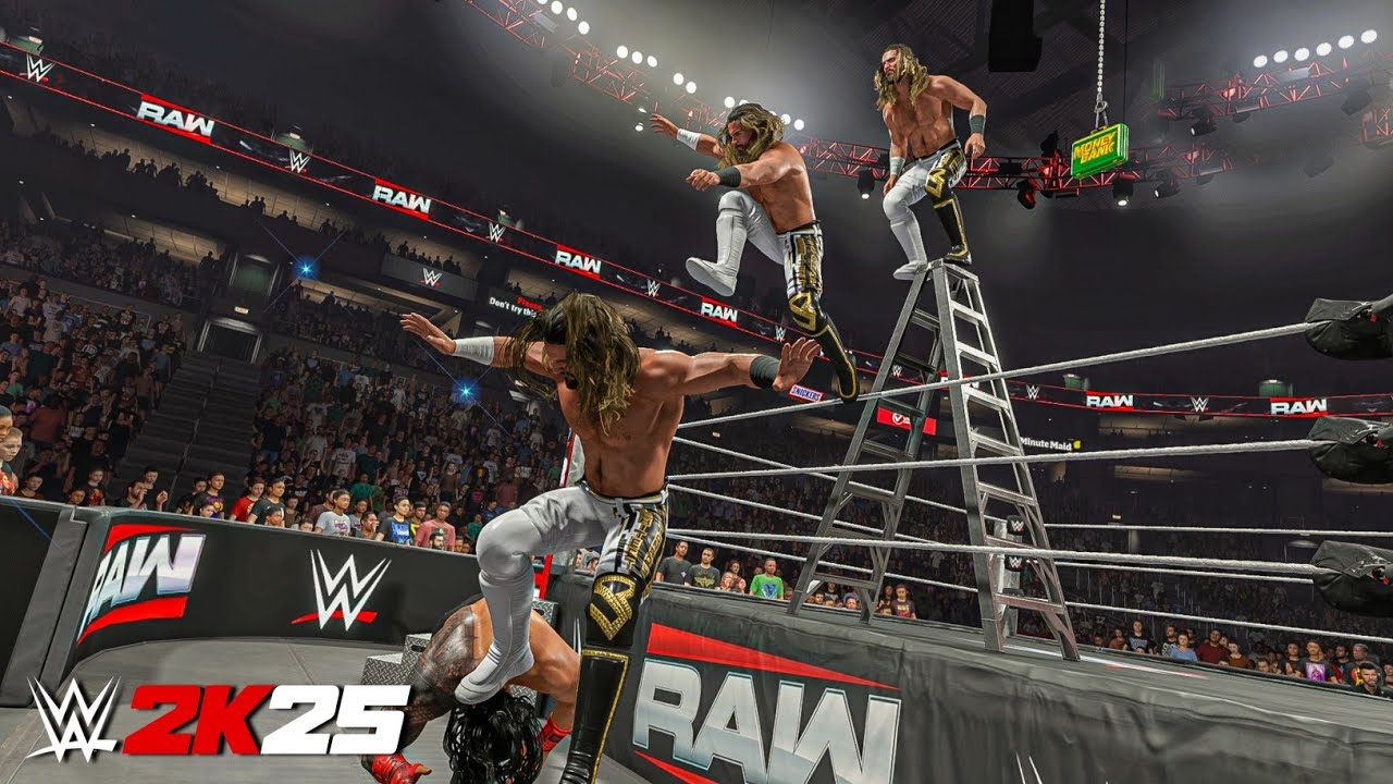 WWE 2K25: 10 НОВЫХ добиваний с лестницы в игре (Stomp Off The Ladder)