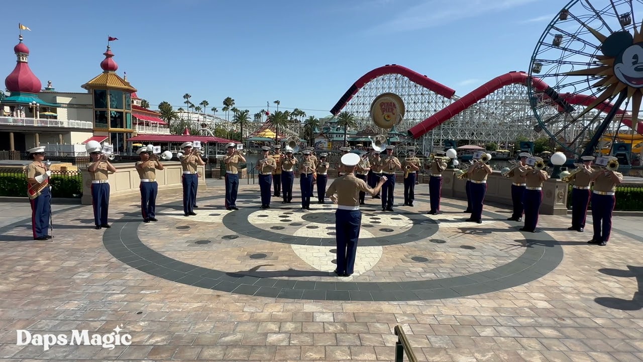 1st Marine Division Band in Disney California Adventure for Independence Day 4K