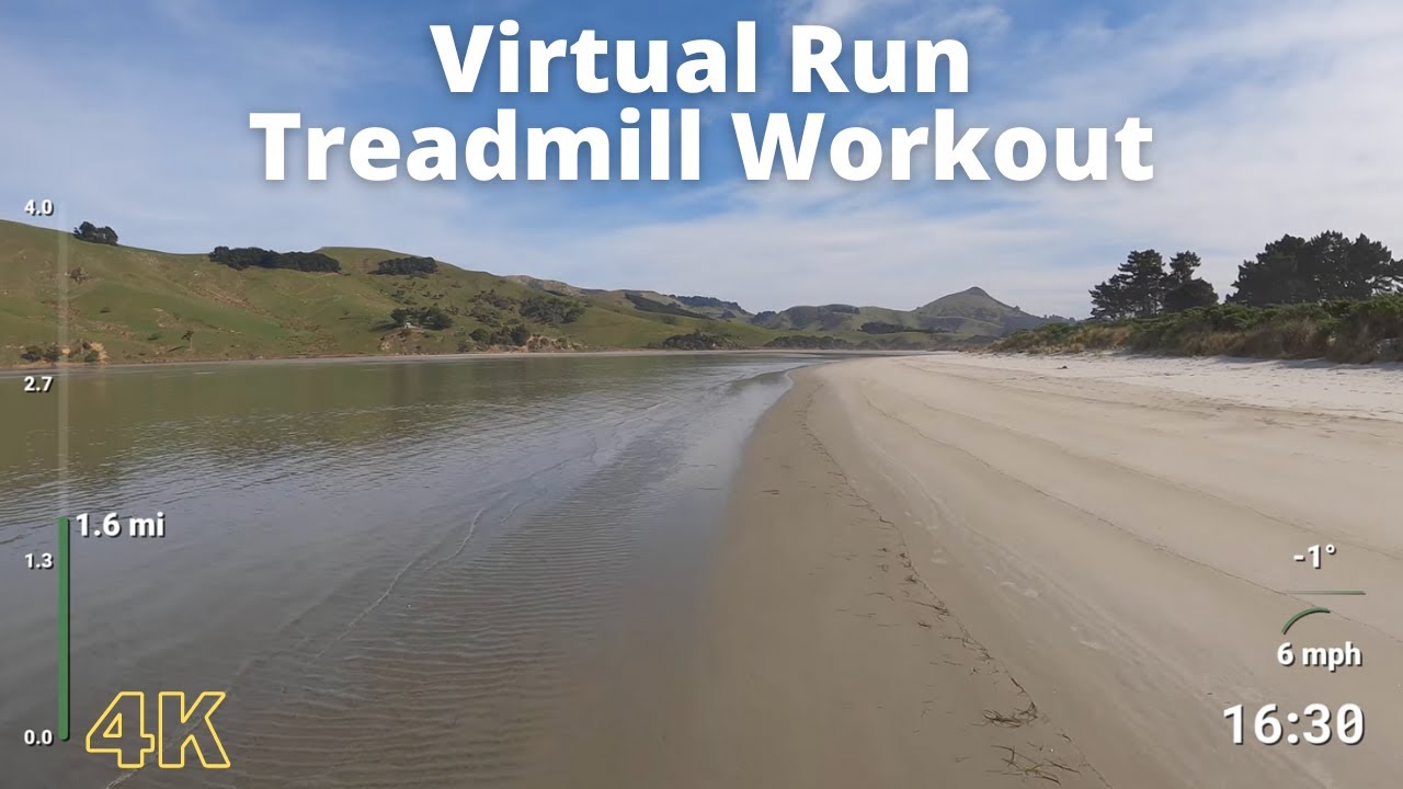 Virtual Run | Virtual Running Videos Treadmill Workout Scenery | Allans Beach, Otago Peninsula