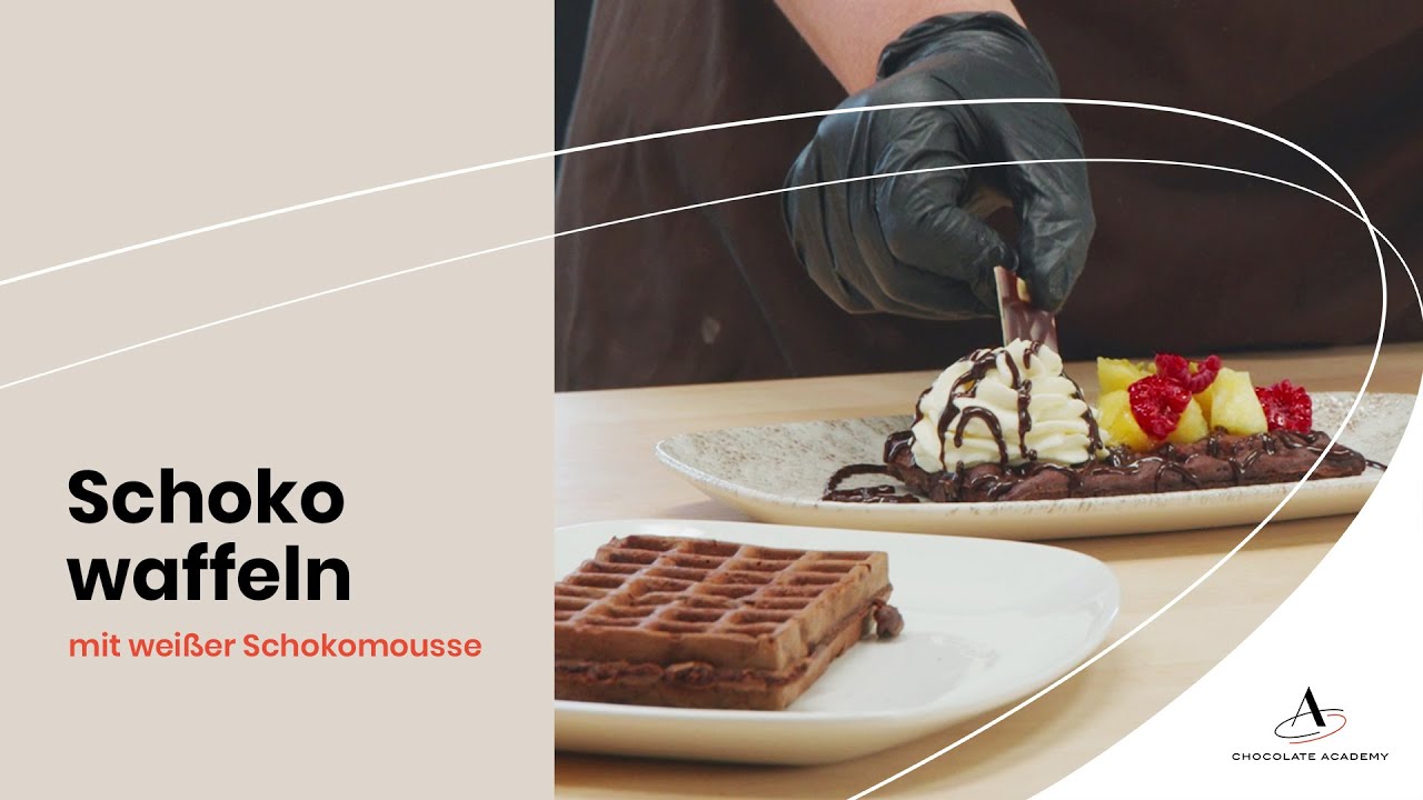 Schokoladenwaffeln | Mit Schokodrops und weißem Schokoladenmousse