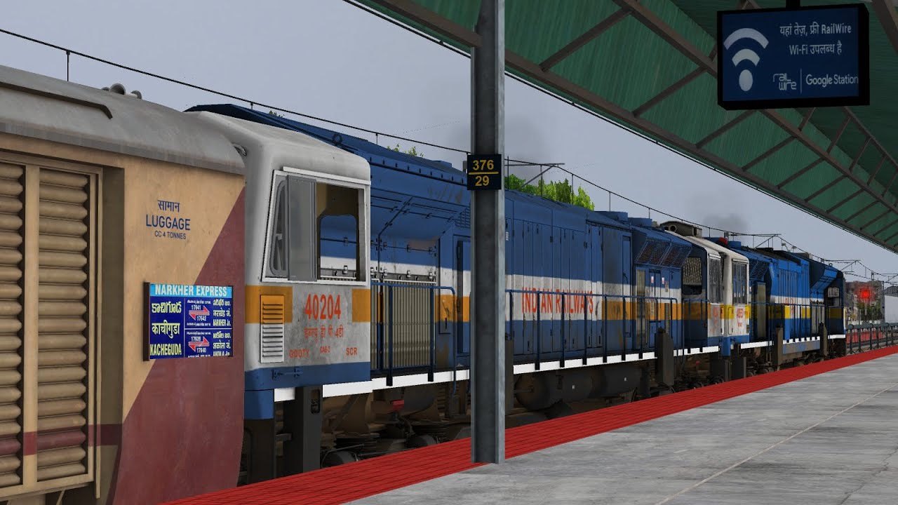 17641 Kacheguda - Narkher InterCity Express Live TSDR V6 IR MSTS
