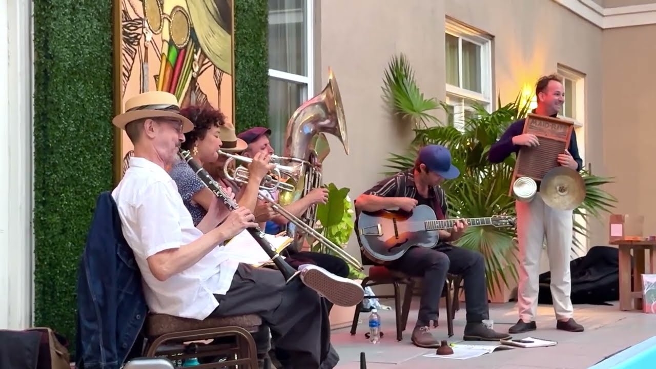 A mellow, gentle song by Tuba Skinny, Hyatt Centric French Quarter New Orleans