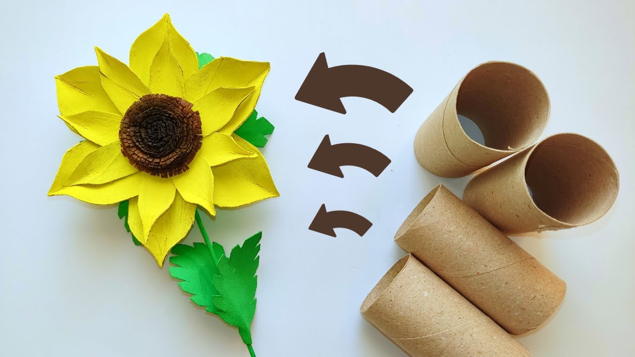 DIY Sunflower 🌻♻️ | Everybody wants to make it - it's so simple | Recycling Toilet Paper Rolls Craft