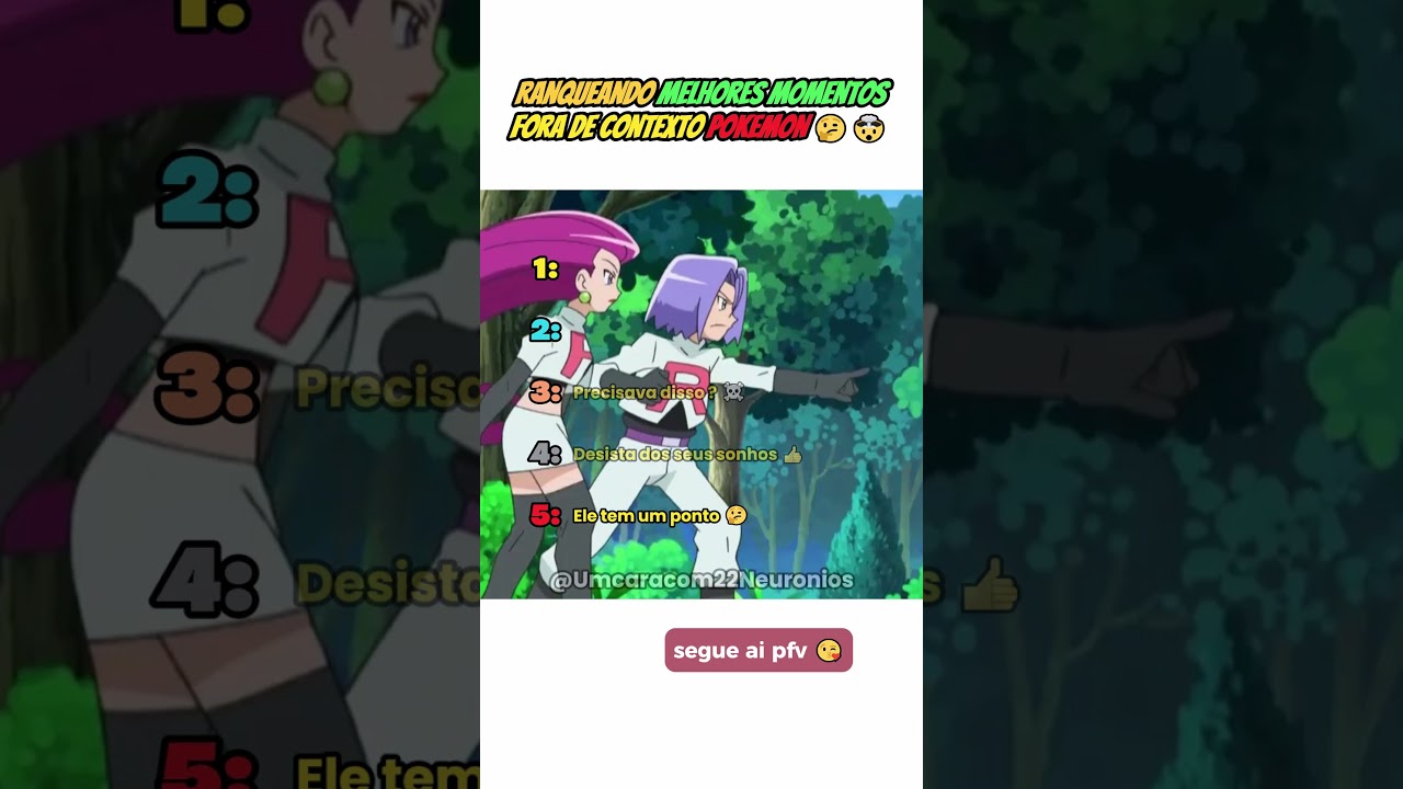 Ranqueando melhores momentos fora de contexto POKEMON ⚡😂