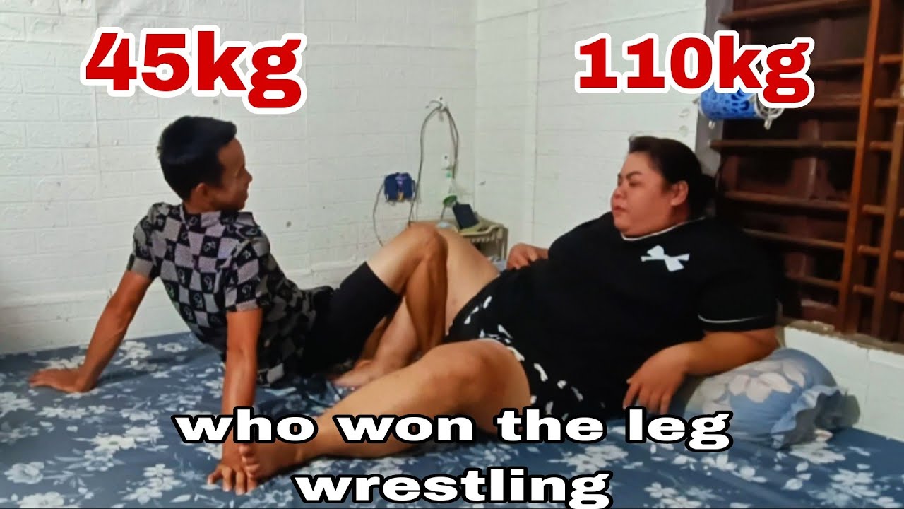 Part 8_110kg Wife vs 45kg Husband in the Ultimate Leg Wrestling Battle!