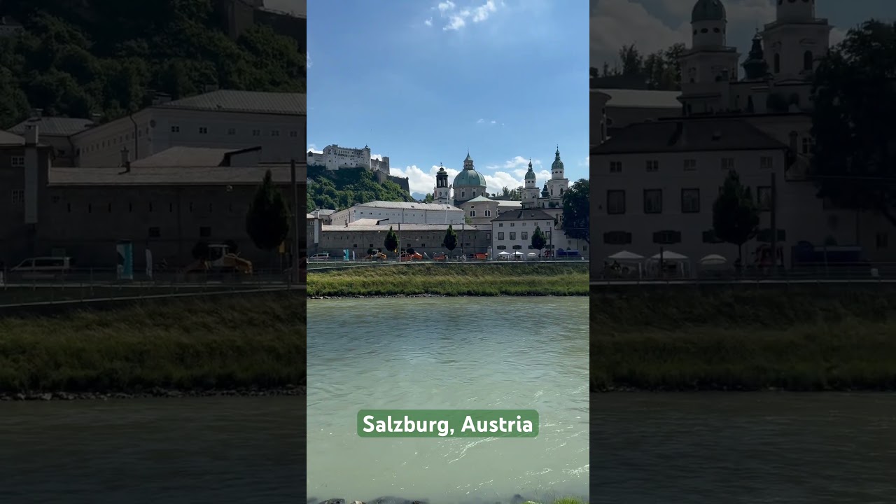 Salzach river view in Salzburg