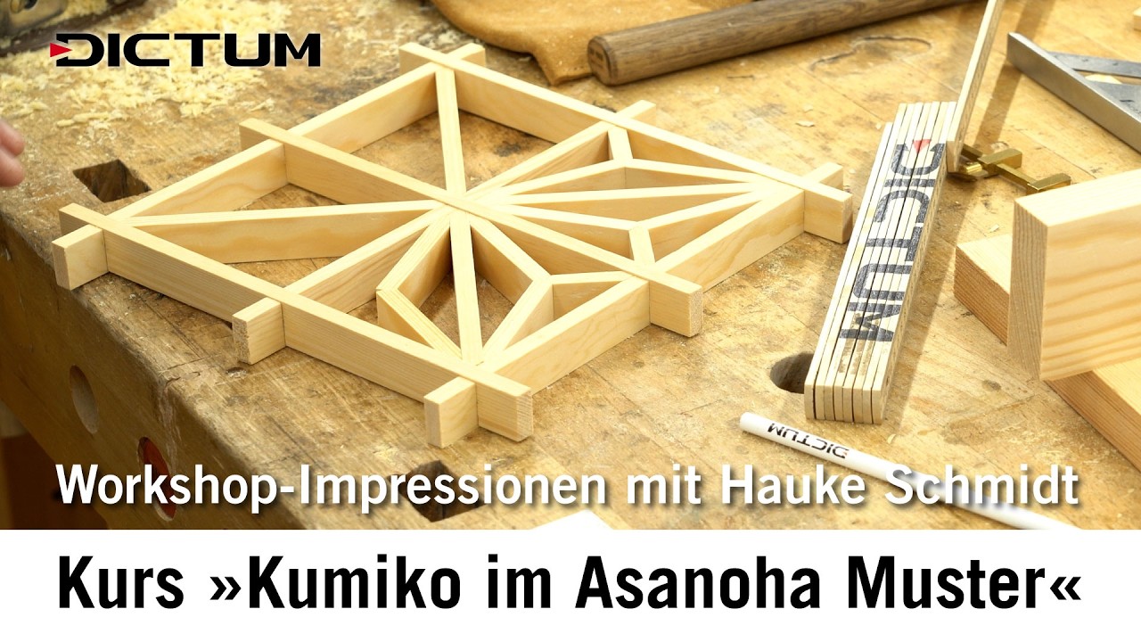 Kumiko im Asanoha Muster - Workshop-Impressionen vom Kurs mit Hauke Schmidt #dictum #kurswerkstatt