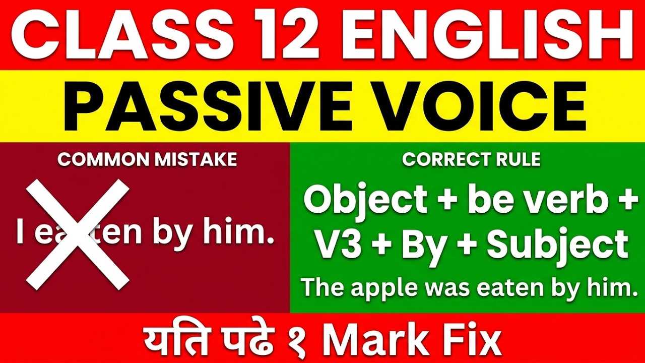 Class 12 Re-Exam 2083 | Passive Voice Complete Recap | 1 Mark Fix Grammar Questions
