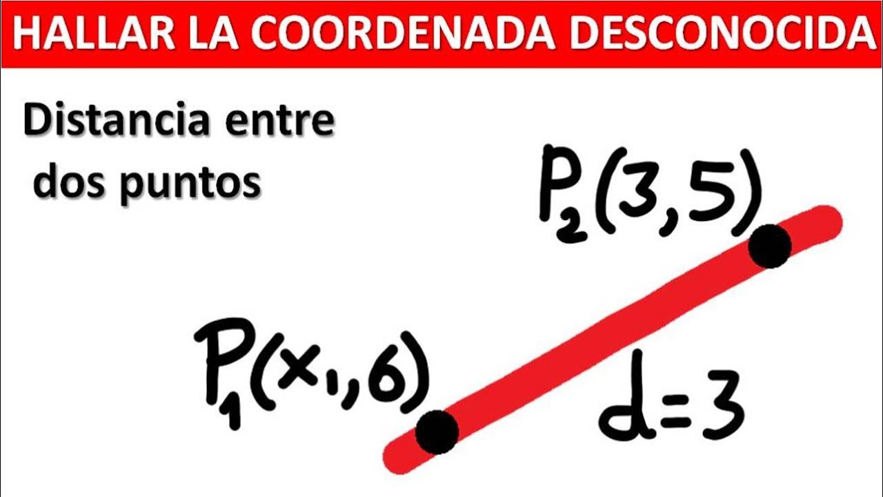 DISTANCIA ENTRE DOS PUNTOS. Hallar la coordenada faltante
