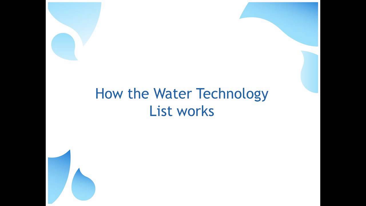 2 - About the Water Technology List
