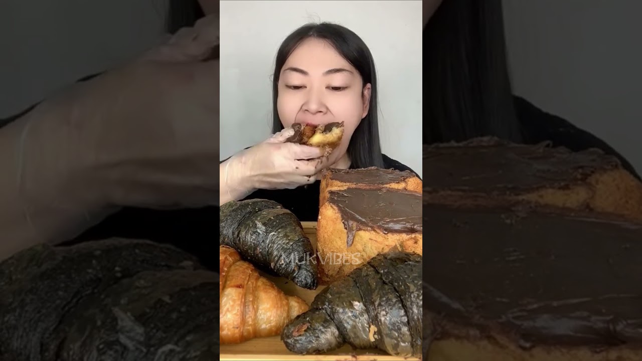 Giant match and chocolate croissants