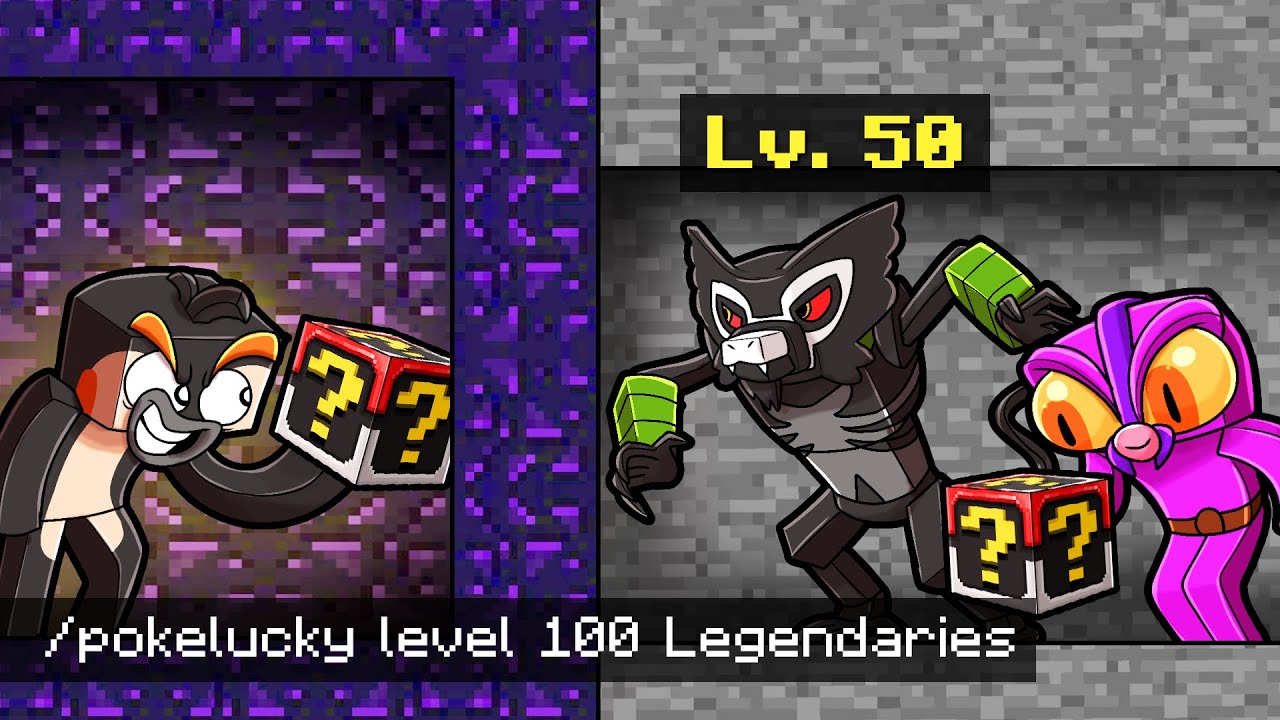 Manhunt PIXELMON LUCKY BLOCK but I Secretly CHEAT! (Speedrunner vs 3 Hunters)