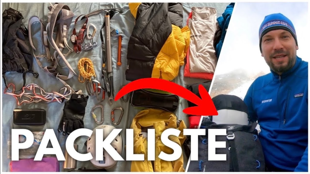 Hochtouren Packliste - Ausr&uuml;stung Checkliste, Tips & Tricks f&uuml;r den Gletscher