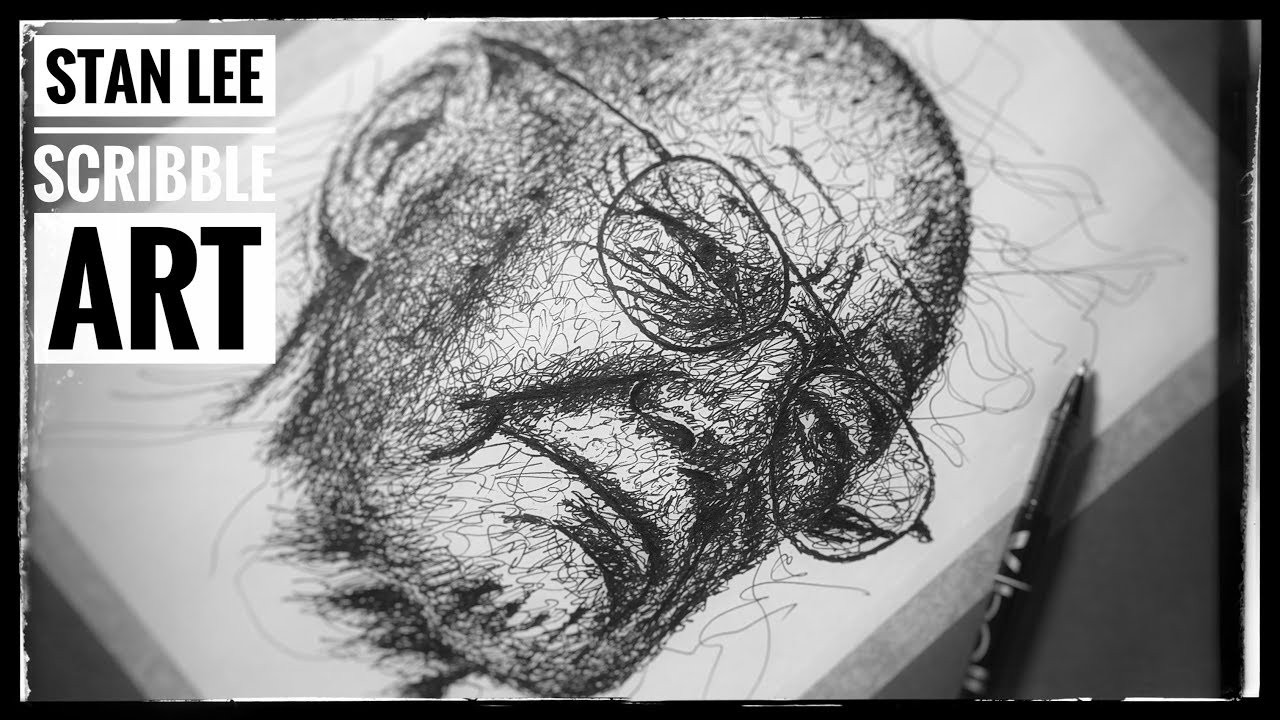 Stan Lee Scribble Art | Simple tips to create realism with scribbles