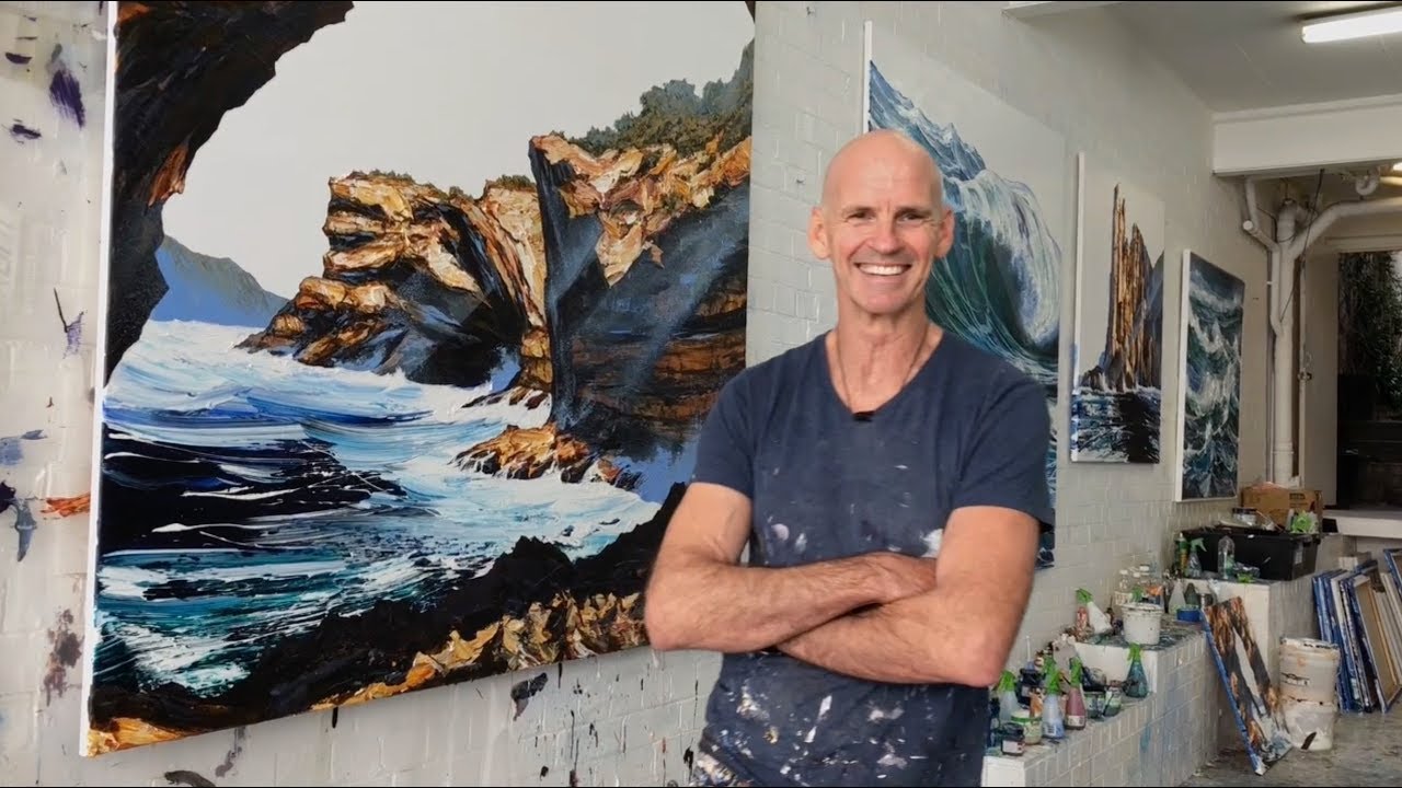 Neil Frazer talks with Maria Stoljar in his studio