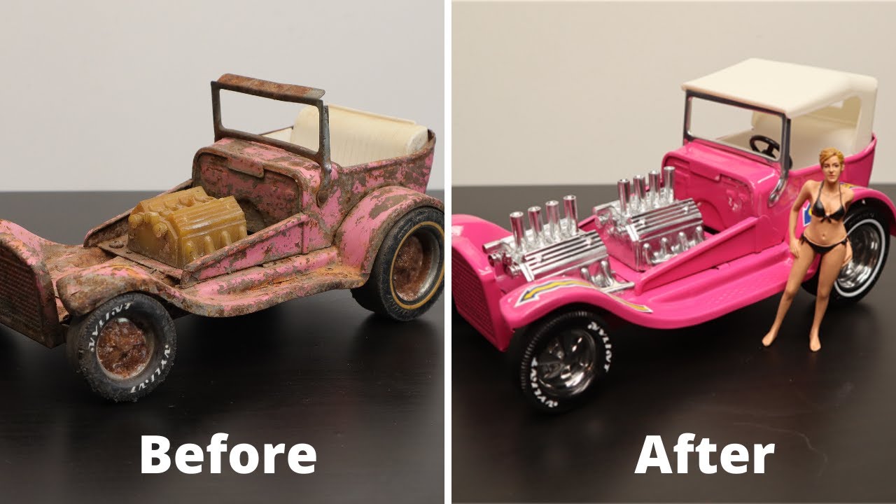 1960s Rusty Nylint Grabber Double Engine Hot Rod Restoration