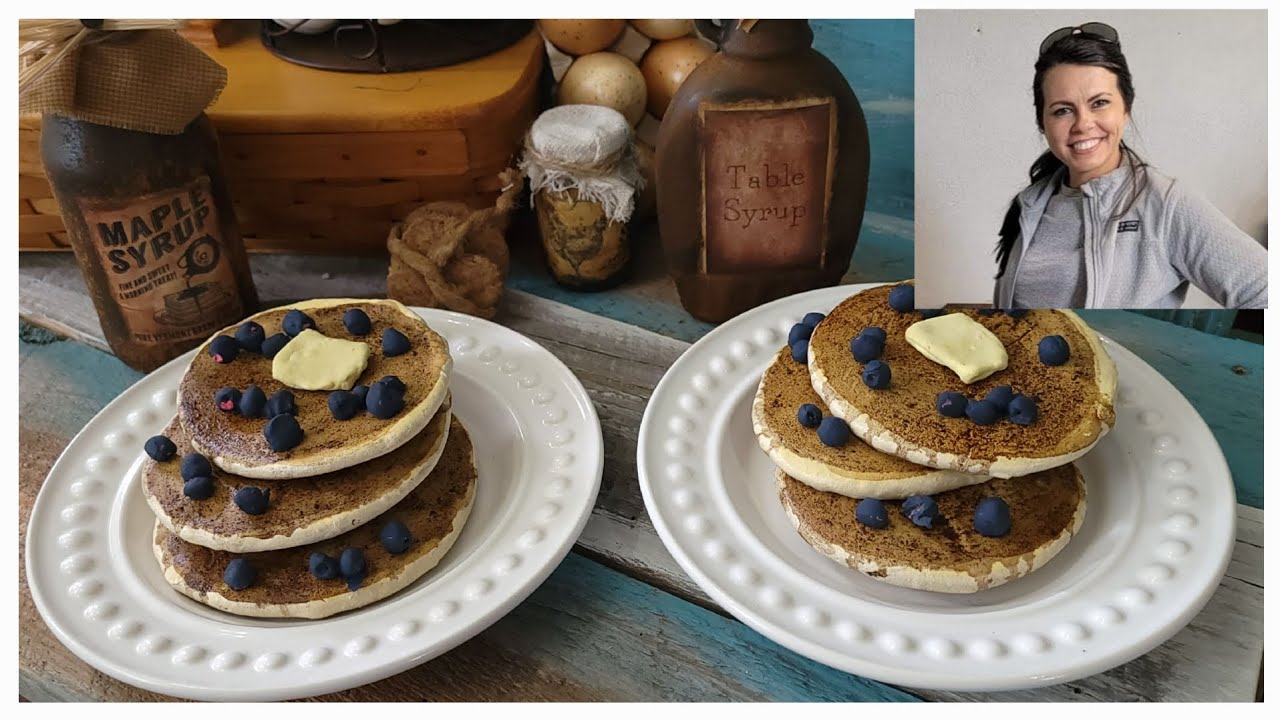 Faux Blueberry Pancakes 🥞 Primitive Style. Glass Bottle Upcycle. It's Fall Y'all Series Part 1!🍂🍁