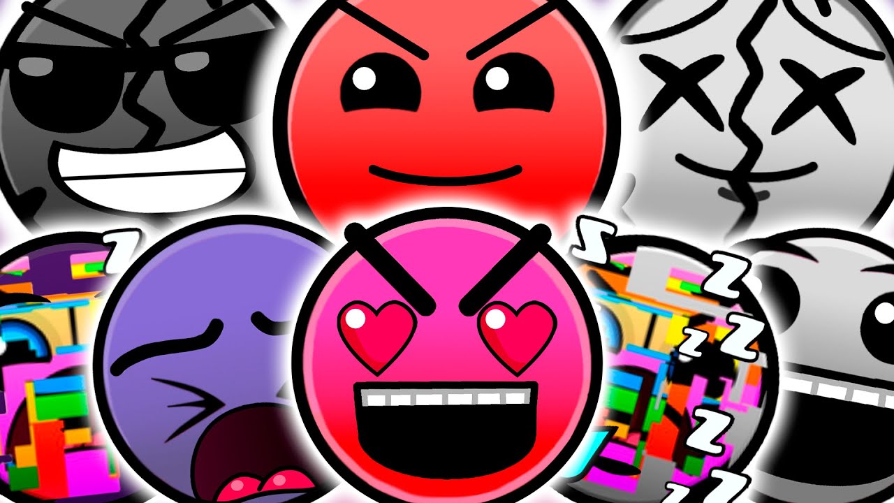 CUSTOM Geometry Dash Difficulty Faces But Everyone Is REVERSE (Version 4.4)