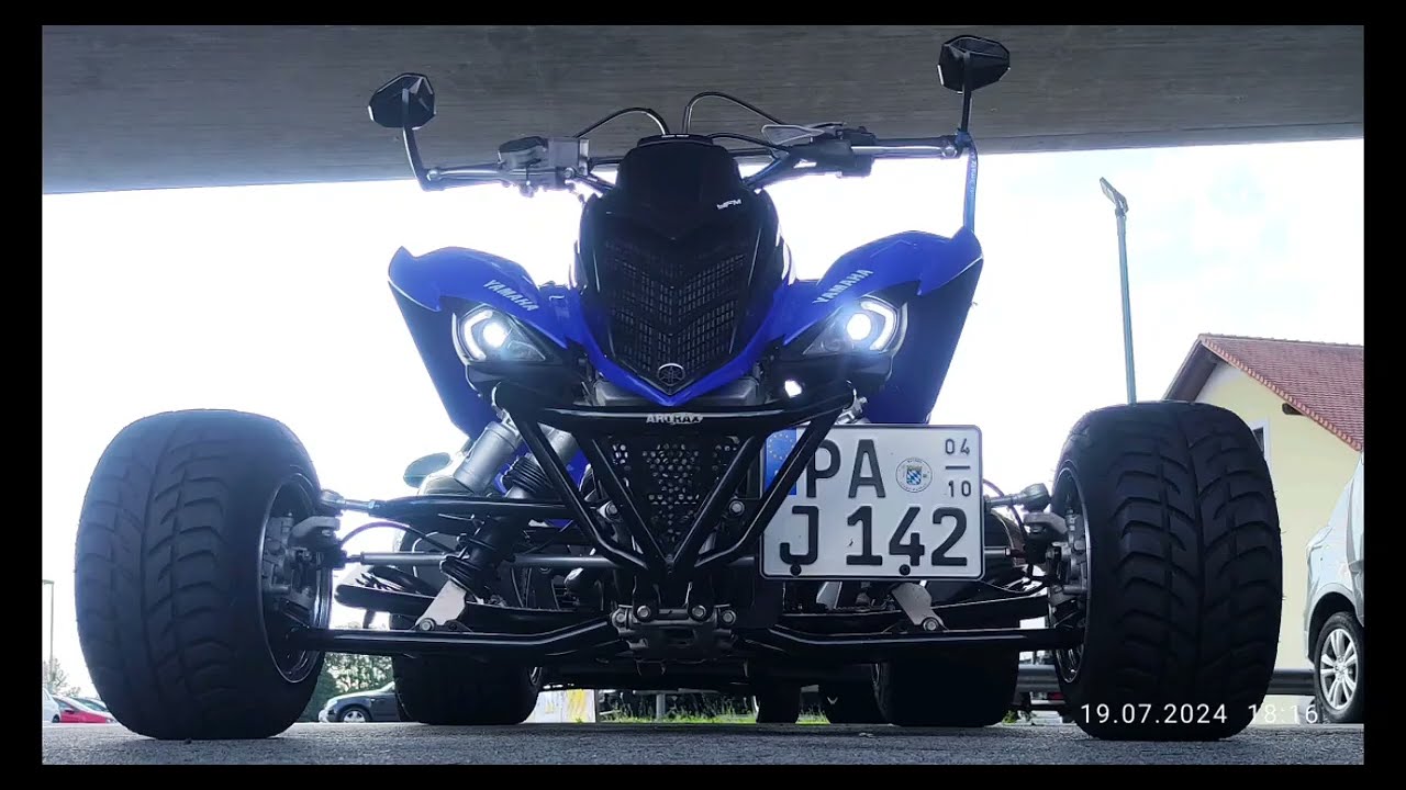 Quad Yamaha Raptor 700R vor Unfall 31.7.2024 und danach