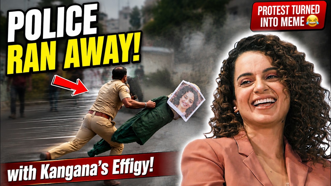 Kangana Ranaut's Effigy Snatched by Police? Congress Protest Video Goes Viral | CJP | BJP | Lucknow