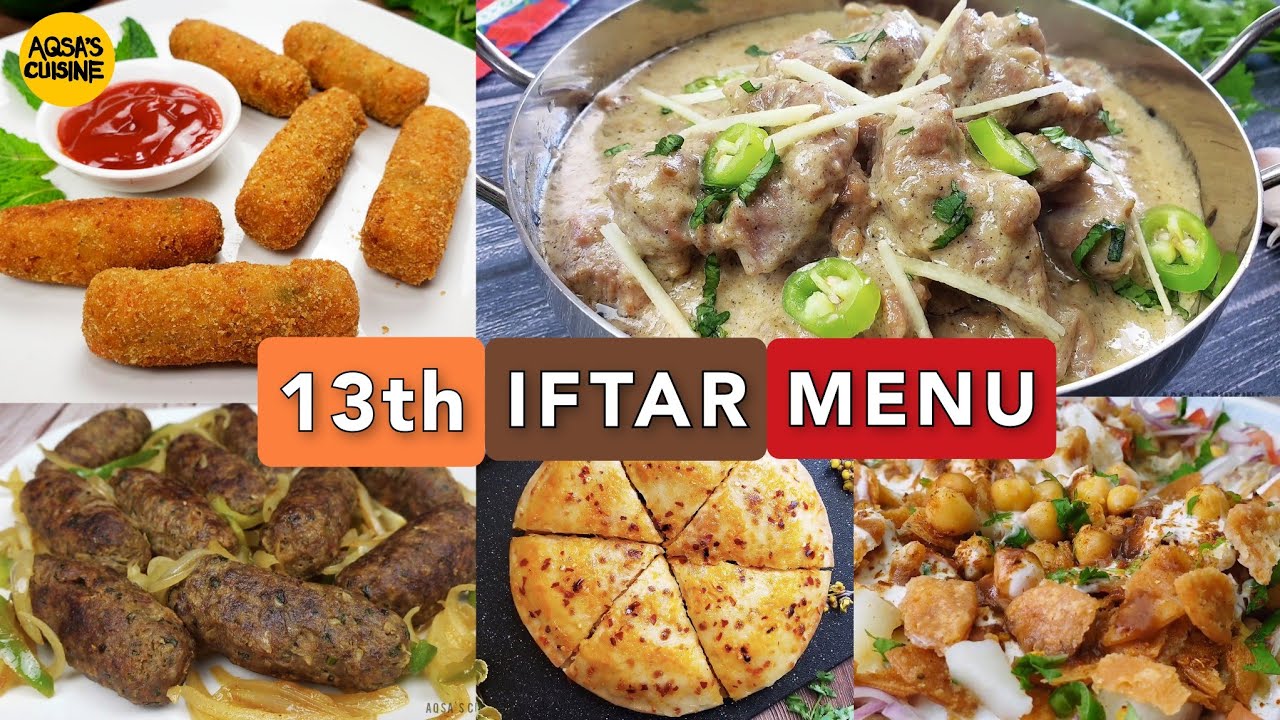 Iftar Recipes Try Something Easy for 13th Iftar❗️Ramadan Iftar Menu By Aqsa's Cuisine, Chaat, Kabab