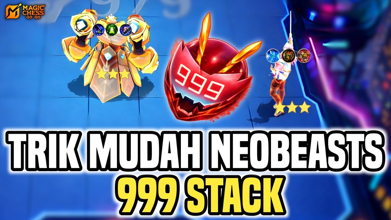 NEOBEASTS 999 STACK 100% GAMPANG !! PAKE COMMANDER HARLEY DI MAGIC CHESS GOGO #magicchessgogo