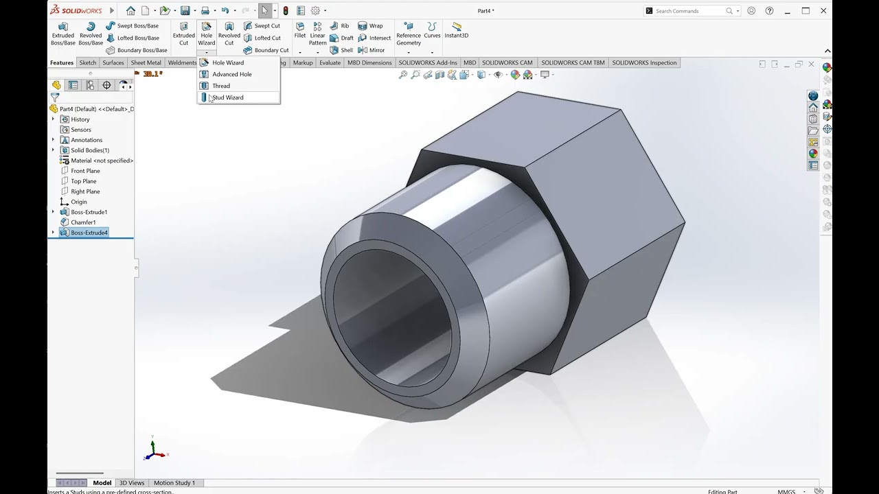 T joint Drawing Using Solid Work 2023