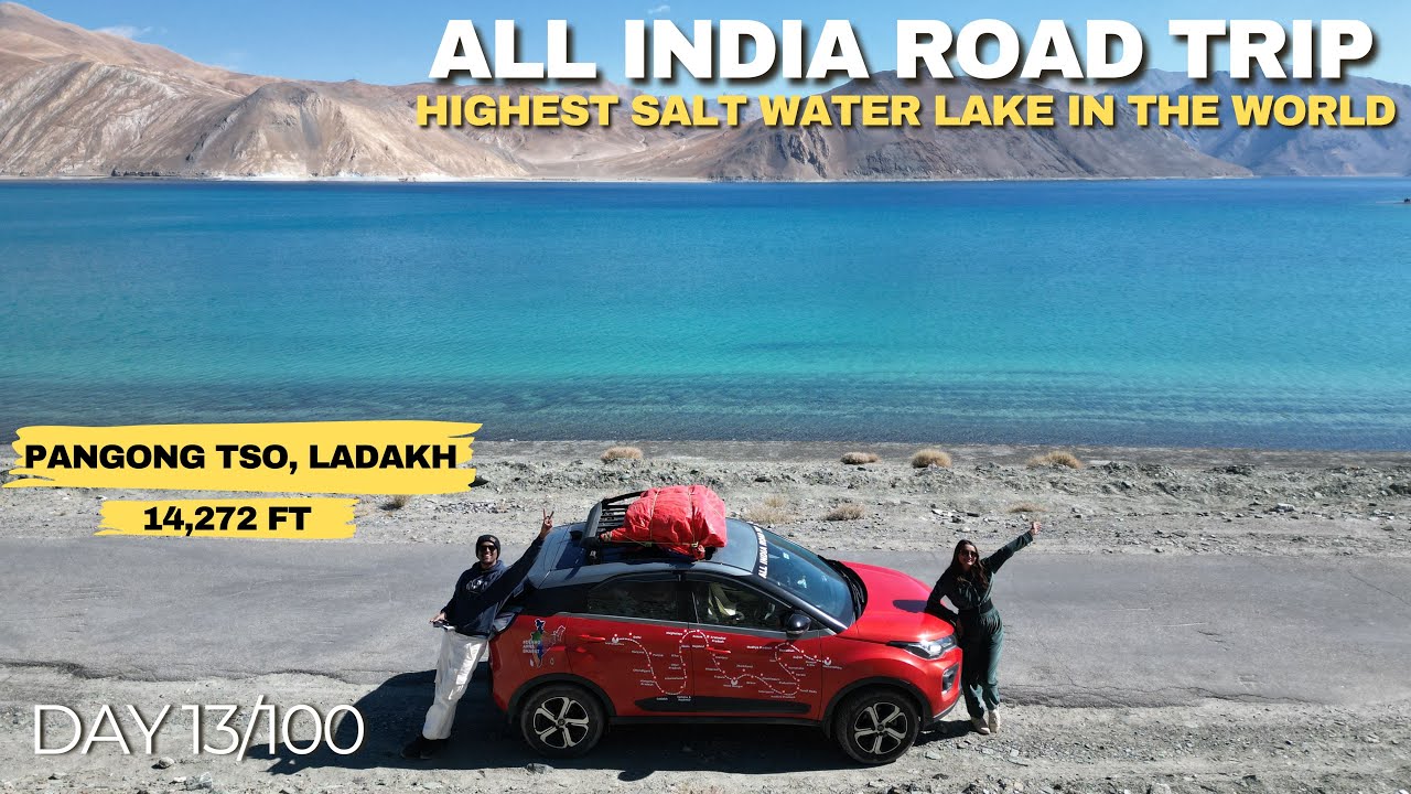 #13 Most Beautiful Lake In The World - Pangong Lake | All India Road Trip #dekhoapnabharat