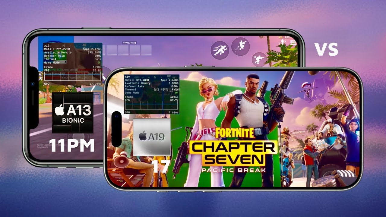 Fortnite iPhone 17 vs 11 Pro Max - Performance Test