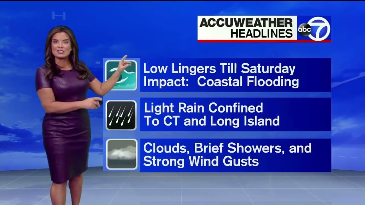 Amy Freeze in a Skintight Leather Dress