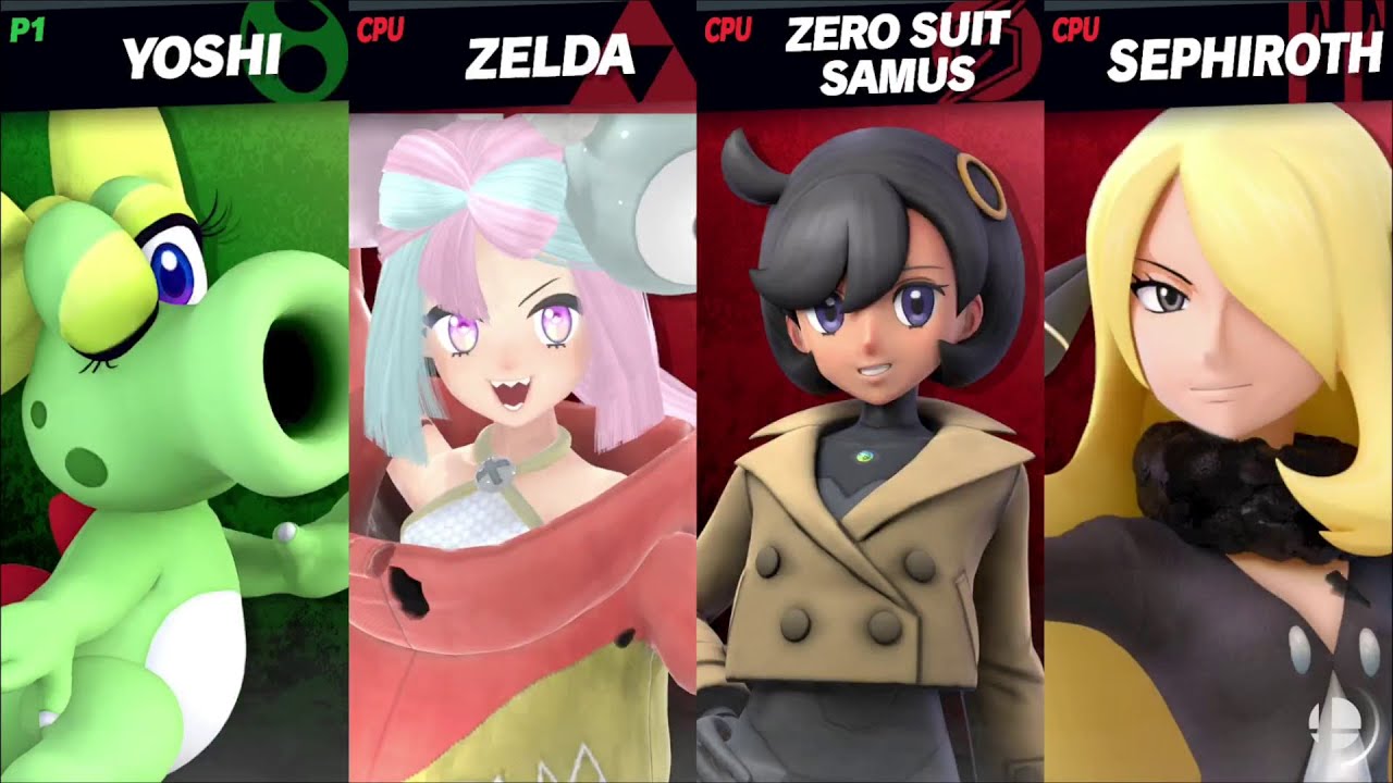 Green Birdo vs Iono & Emma & Cynthia [MAKI SSBU Member Request - LIMITED INPUT]