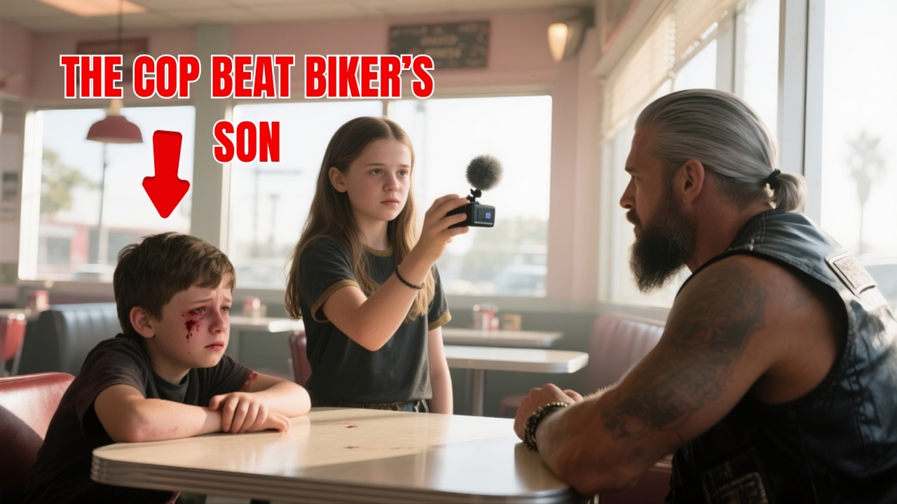 “Drop the Boy Now!” Homeless Girl Stopped a Crooked Cop — 200 Bikers Surrounded Him