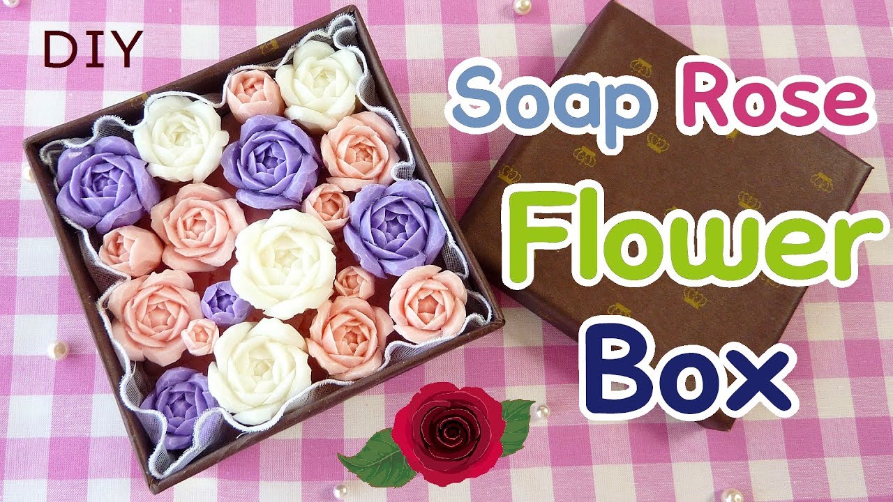 SOAP CARVING| How to make a Flower Box with carved soap roses | DIY | Real Sound |
