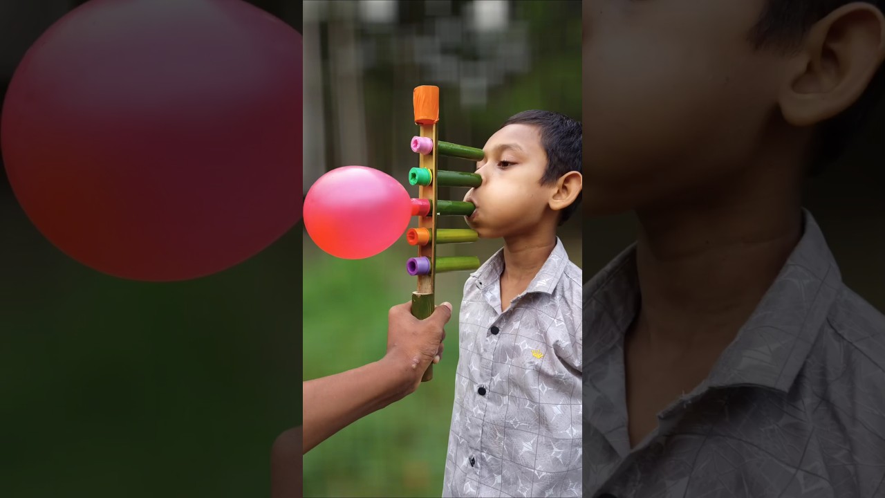 Fun Bamboo Balloon Toy with a Colorful Craft Twist