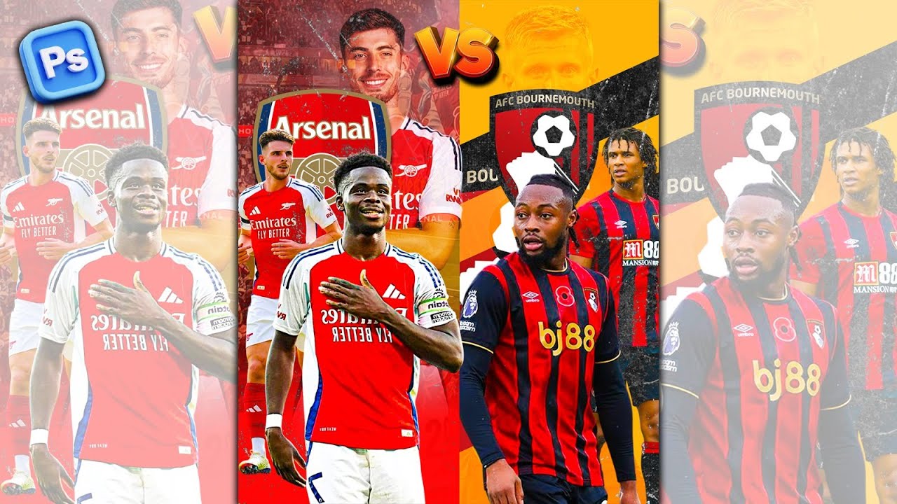 Photoshop Tutorial How to Create a Clean Sports Poster Design | Step-by-Step Football Poster Design