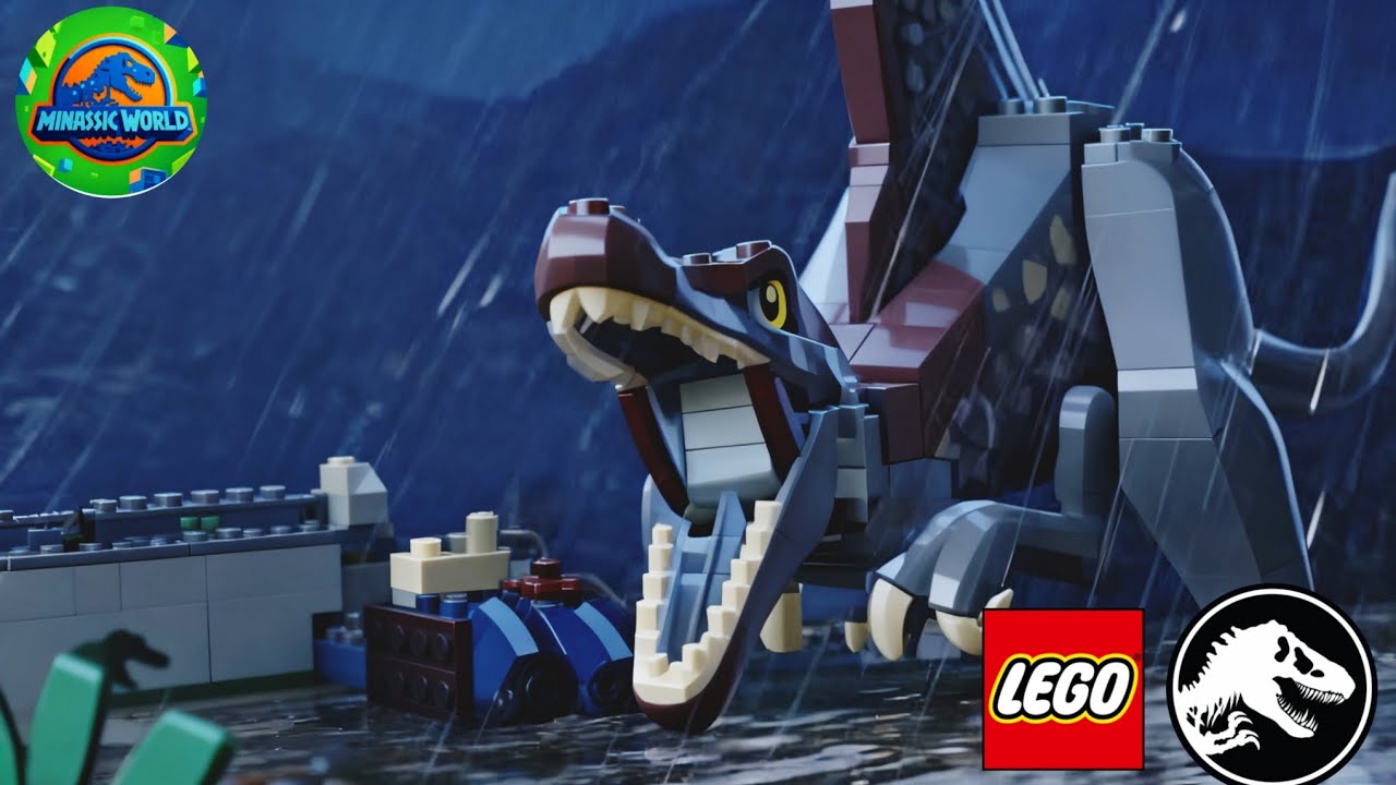 Perseguido por um espinossauro! Lego Jurassic world Jurassic park 3 fase 6