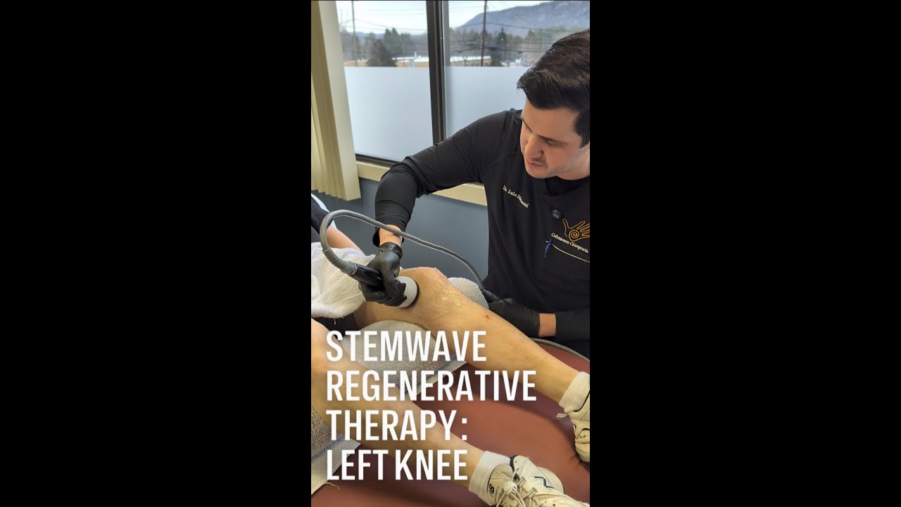 STEMWAVE: Left Knee Treatment #chiropractic #stemwave #stemcells #regenerativetherapy #shockwave