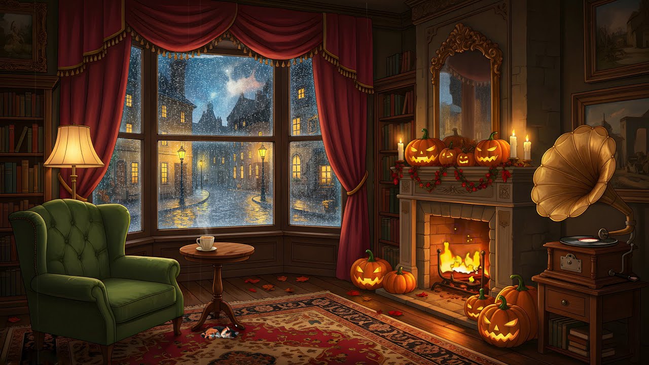 It&rsquo;s a rainy autumn afternoon in the 1940s, with vintage jazz softly echoing from another room