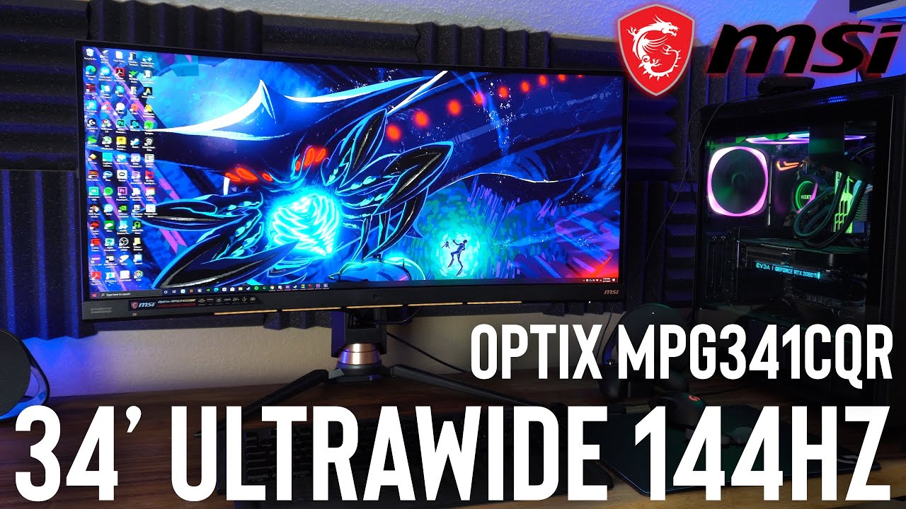 MSI 34inch 144hz Ultrawide Monitor Unboxing & Overview! (OPTIX MPG341CQR)