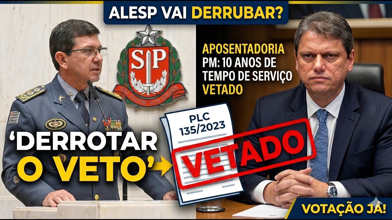 PMESP Policias com esperança para DERRUBAR veto do PLC 135 | Tarcísio vs Major Mecca...