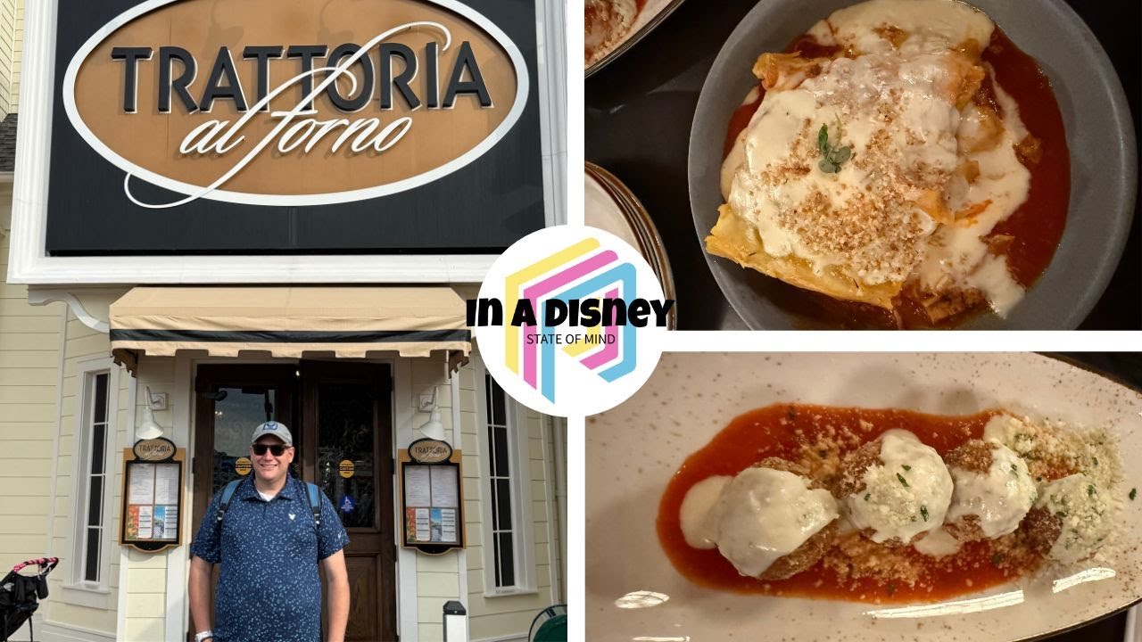 «Вечер свидания в Disney Boardwalk: ужин в Trattoria al Forno в Disney World. Обзор еды 2025»
