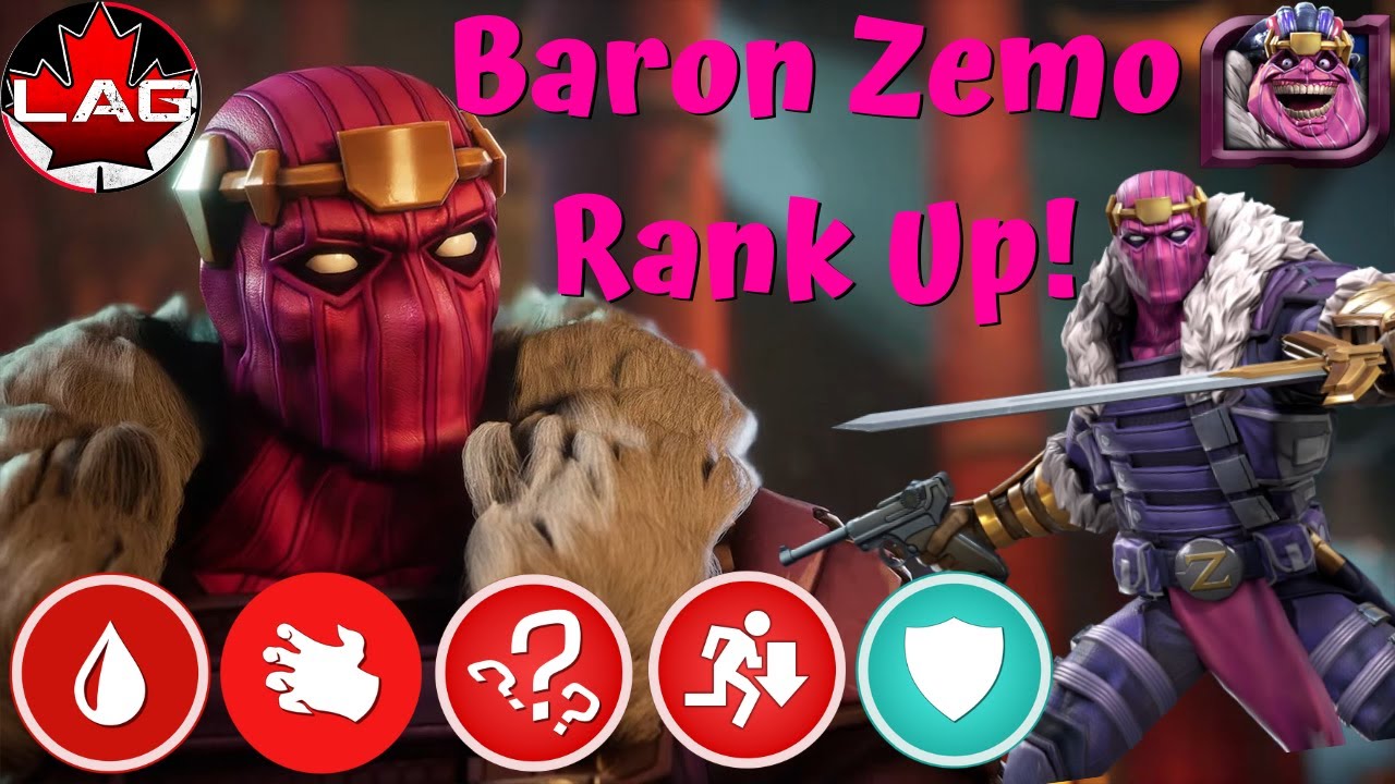 Baron Zemo Rank Up & Gameplay! Bleed God! Top Of Skill Class! Rank 5? - Marvel Contest of Champions