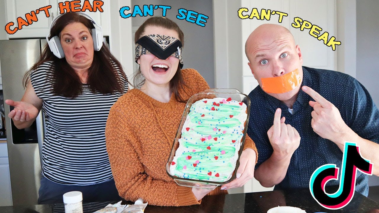 TikTok Baking Challenge! Can't See, Can't Hear, Can't Speak