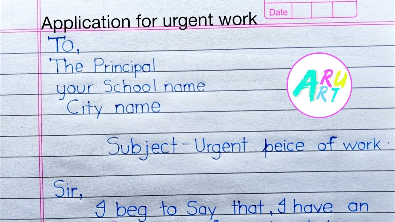 Application for an urgent piece of work / #aruart / #application / #Application for principal / 2023