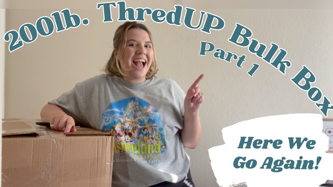 Unboxing and Honest Review of a 200lb ThredUP Bulk Box - Part 1
