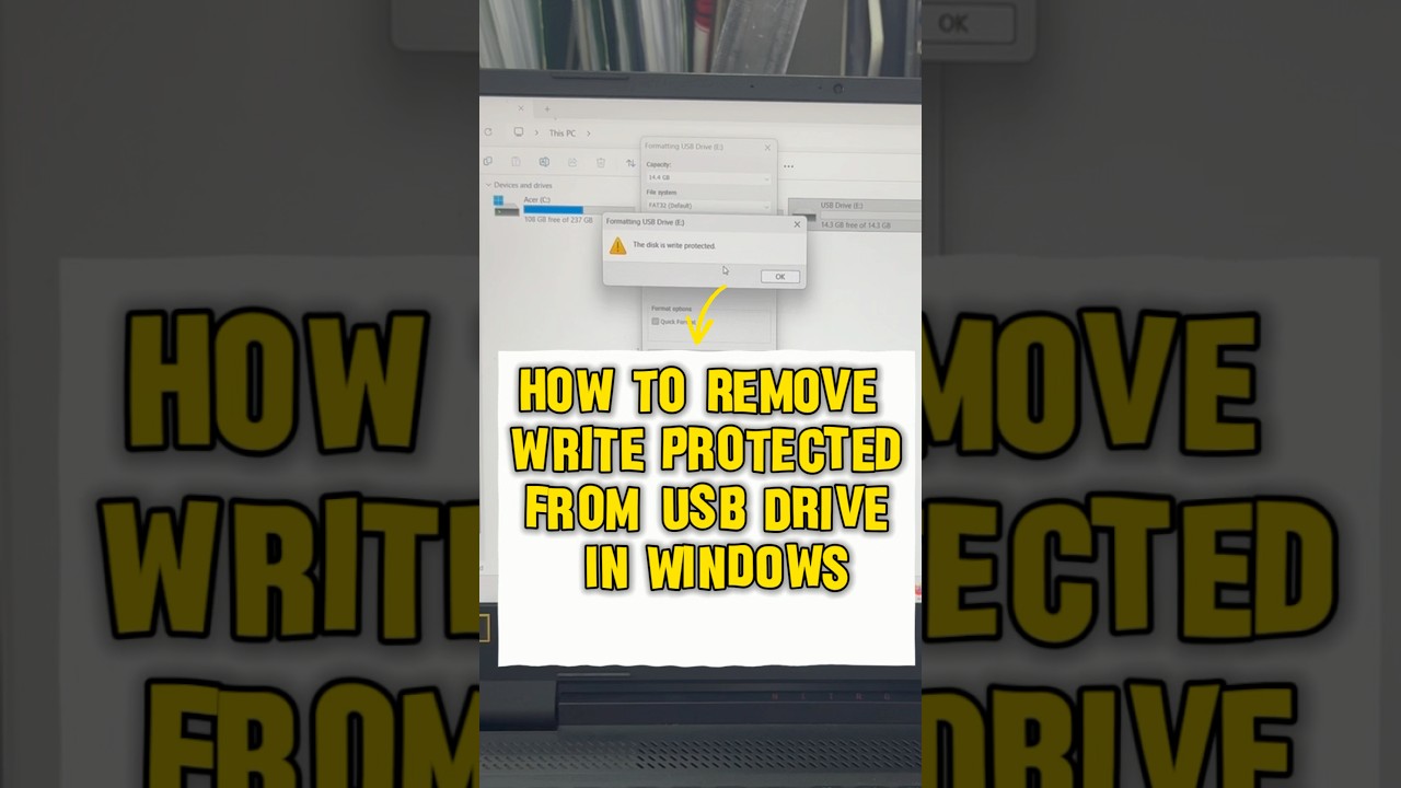How to Remove Write Protection from USB Drive in Windows | Easy Fix (2025)#USBDrive#WindowsFix#fypシ
